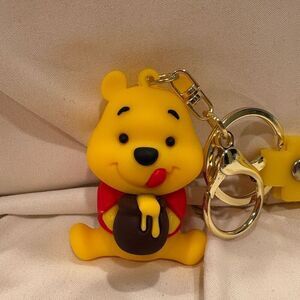 Disney Winnie the Pooh with Hunny Keychain Key Ring Bag Backpack Charm NEW